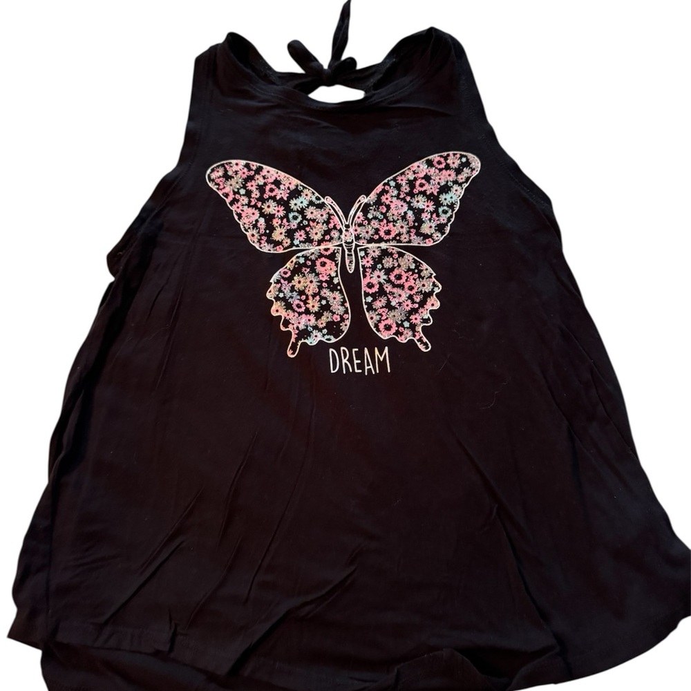 Justice Black Top with Bow Detail
